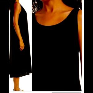 XL 100% Silk  Medi Tank dress Eileen Fisher Black